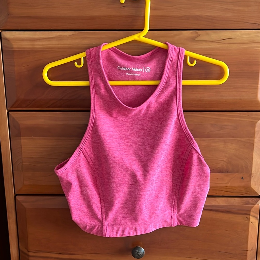 Outdoor Voices Pink Crop tank top - size XS